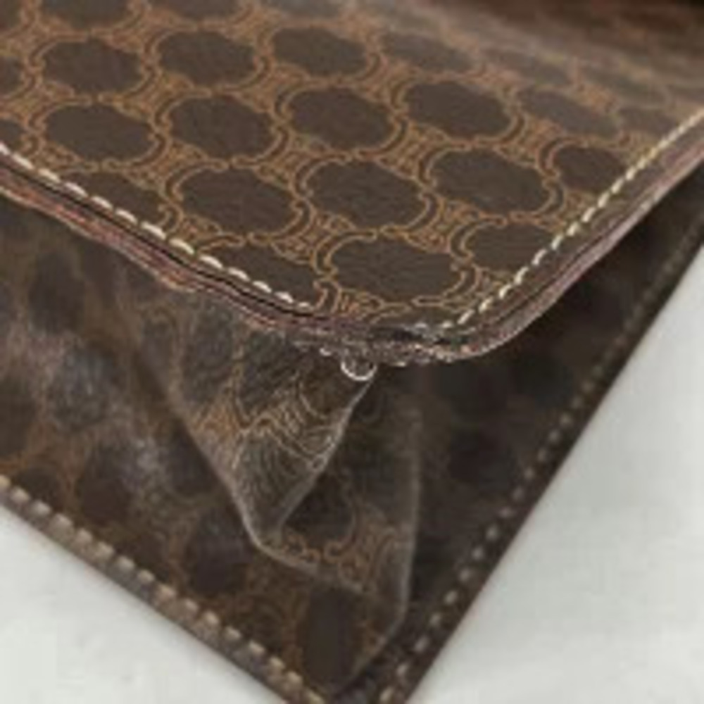 Celine canvas handbag Macadam brown